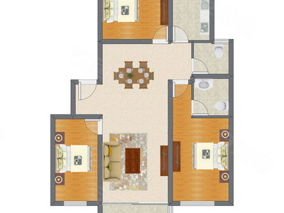 3室2厅 113.13平米