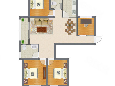 4室2厅 127.70平米