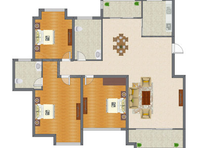 3室2厅 183.00平米