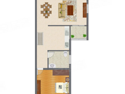 3室2厅 68.70平米