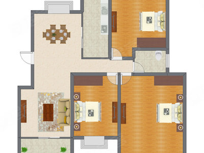3室2厅 111.90平米