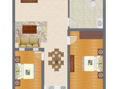 2室2厅 69.76平米