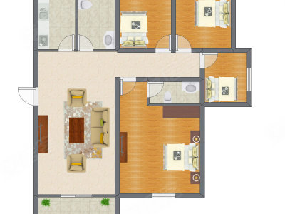 4室1厅 142.28平米