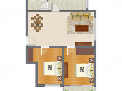 2室2厅 99.85平米