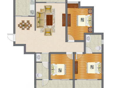 3室2厅 119.67平米户型图