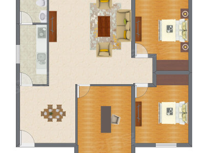 3室2厅 98.85平米