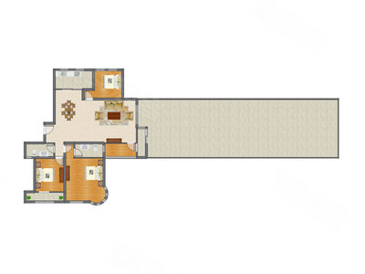 3室2厅 164.22平米户型图