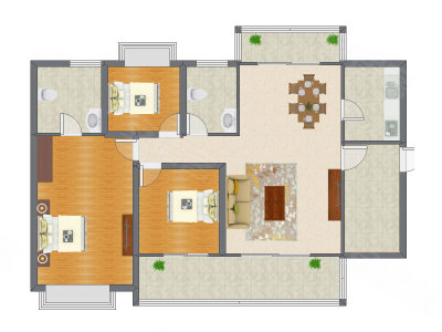 3室2厅 113.24平米