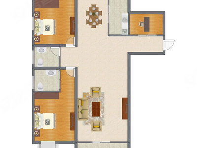 3室3厅 114.34平米