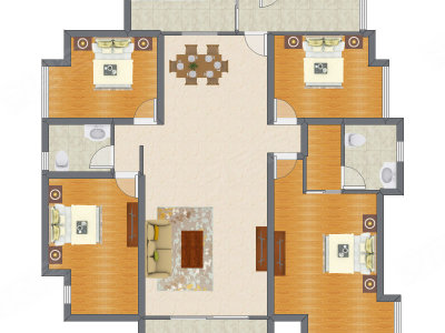4室2厅 168.16平米
