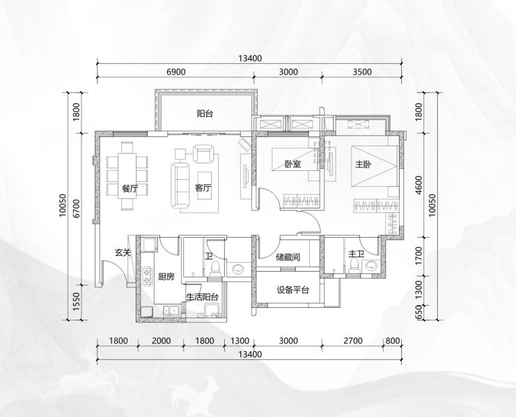 江口水镇3室2厅117㎡万二手房图片