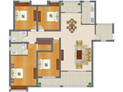 4室2厅 99.80平米