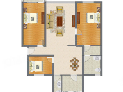 3室2厅 136.97平米
