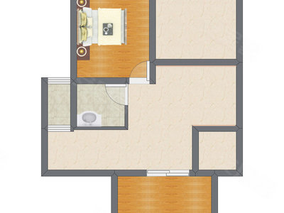 2室2厅 64.21平米