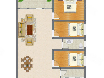 3室2厅 95.35平米