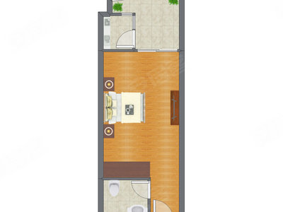 1室0厅 47.75平米