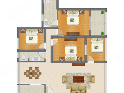 4室2厅 135.50平米