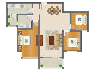 3室2厅 111.22平米