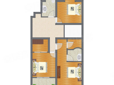 4室2厅 141.49平米户型图