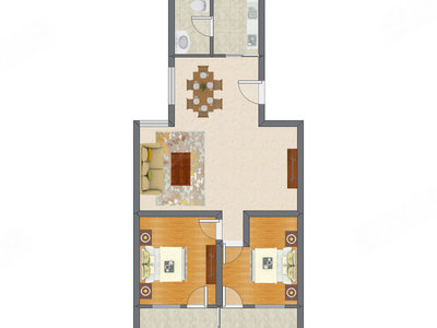 2室2厅 92.60平米