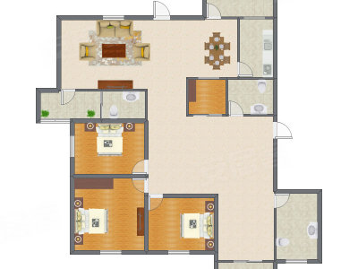4室3厅 160.56平米