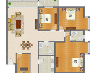 4室2厅 173.33平米