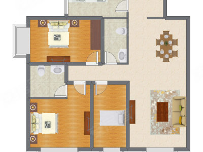 3室2厅 160.15平米