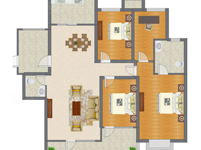 3室2厅 170.54平米