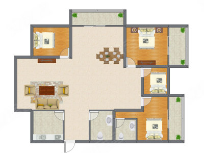 4室2厅 143.43平米