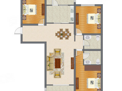 3室2厅 145.88平米