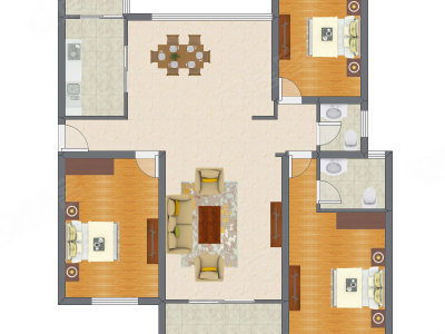 3室2厅 145.41平米