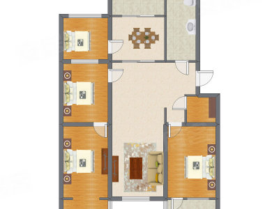 4室2厅 144.64平米