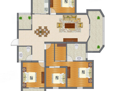 4室2厅 159.68平米
