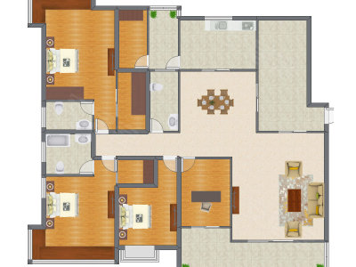 4室2厅 189.00平米