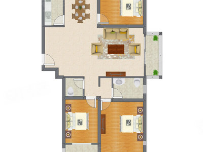3室2厅 148.69平米