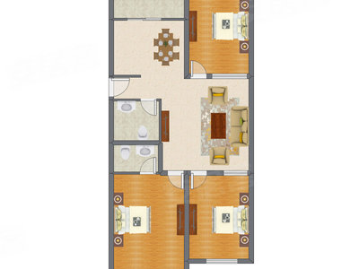 3室2厅 126.40平米
