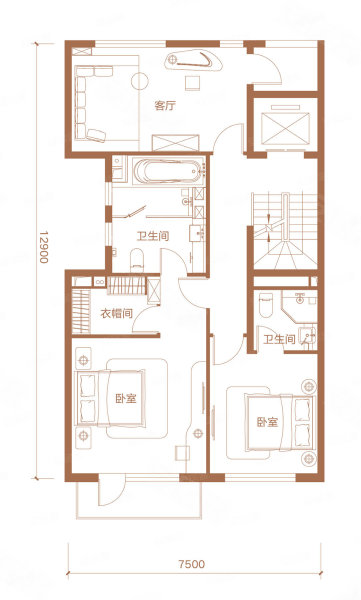 玖瀛府3室4厅5卫255㎡南北800万