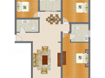 4室2厅 144.60平米