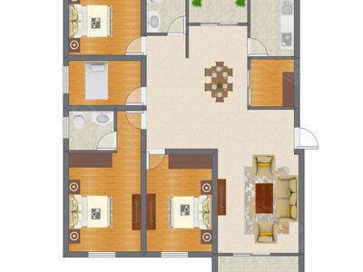 4室2厅 143.47平米
