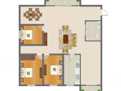 3室2厅 143.15平米