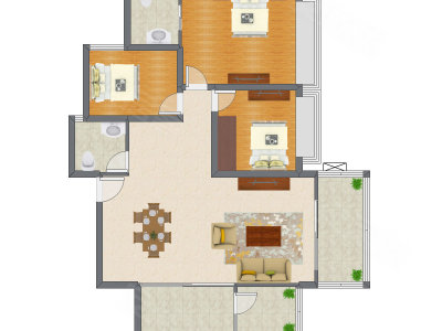 3室2厅 99.67平米