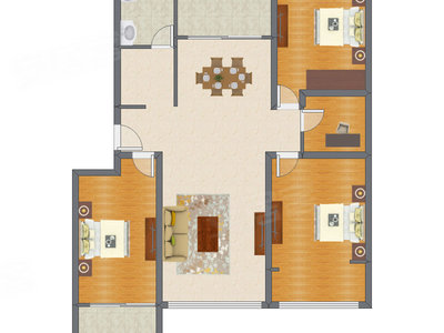 4室2厅 141.00平米户型图