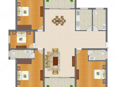 4室2厅 165.95平米