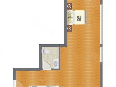 1室0厅 77.67平米户型图