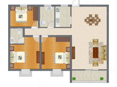 3室2厅 94.32平米