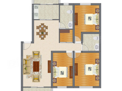 3室2厅 139.32平米