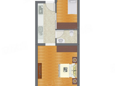 2室0厅 42.90平米