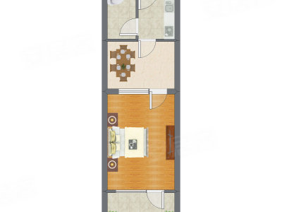 1室1厅 45.18平米