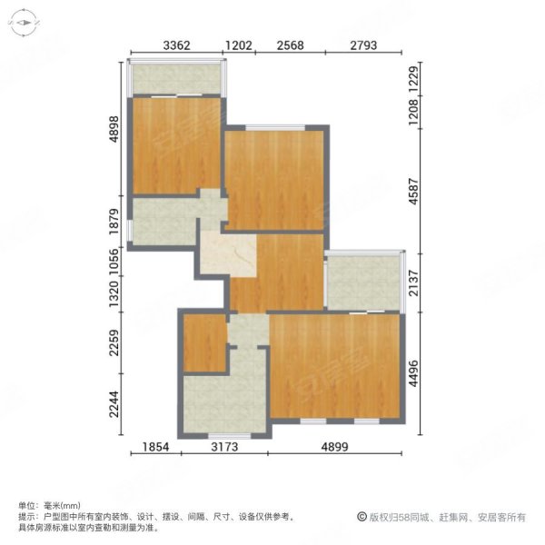 印象剑桥5室2厅4卫364㎡南北658万