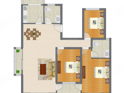 3室2厅 146.16平米